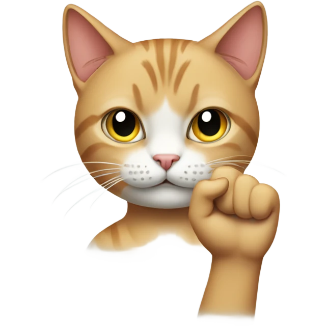 Cat with a finger emoji