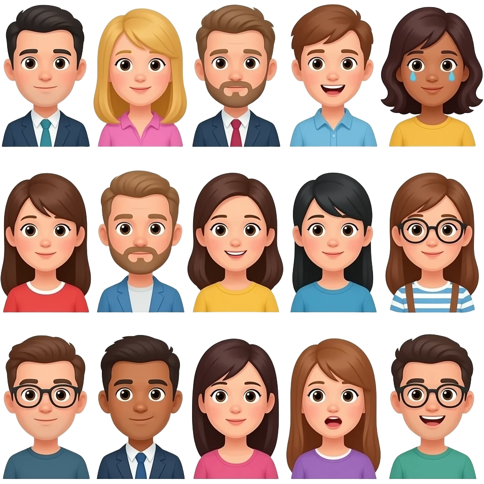 сдлеай много и с разными эмоциями emoji