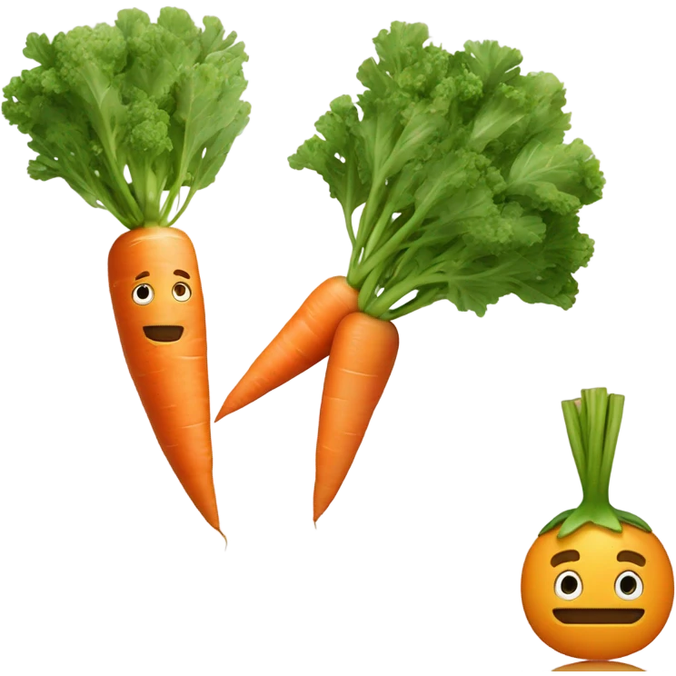 Carotte avec une carotte  emoji