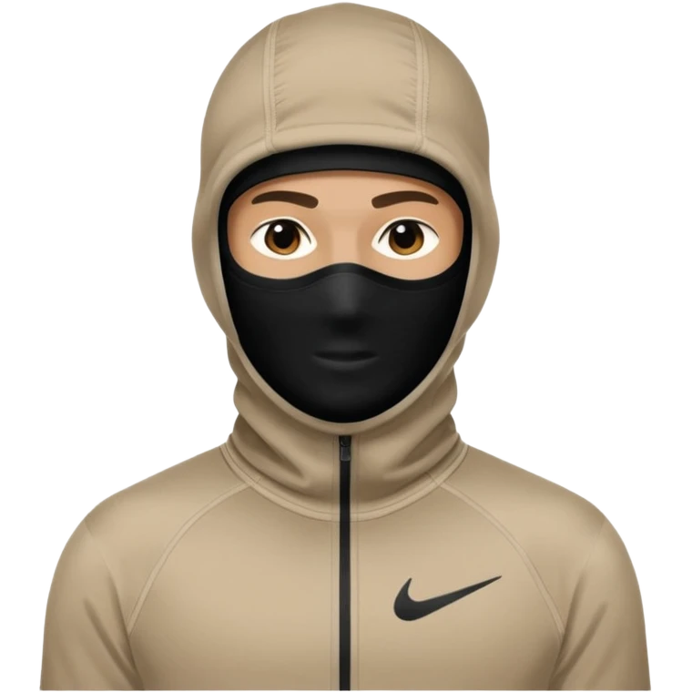 Hombre con pasamontañas nike emoji