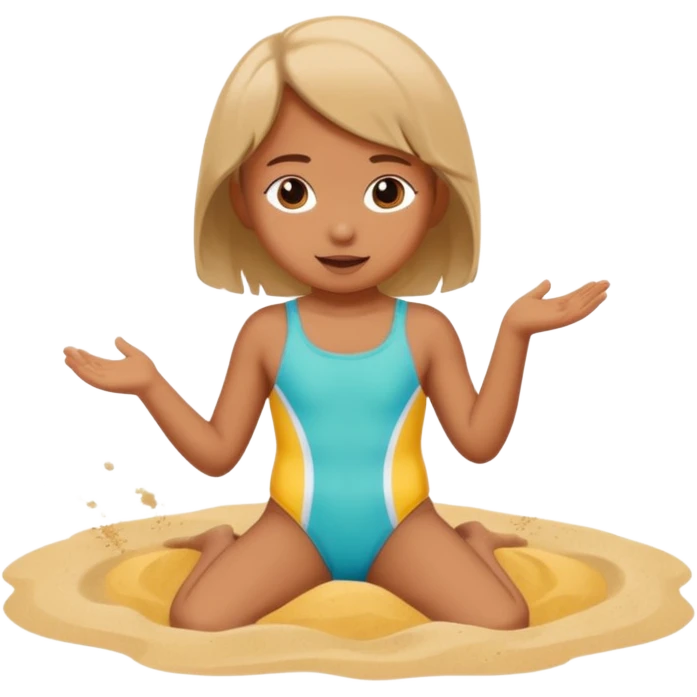 child at the beach summer emoji