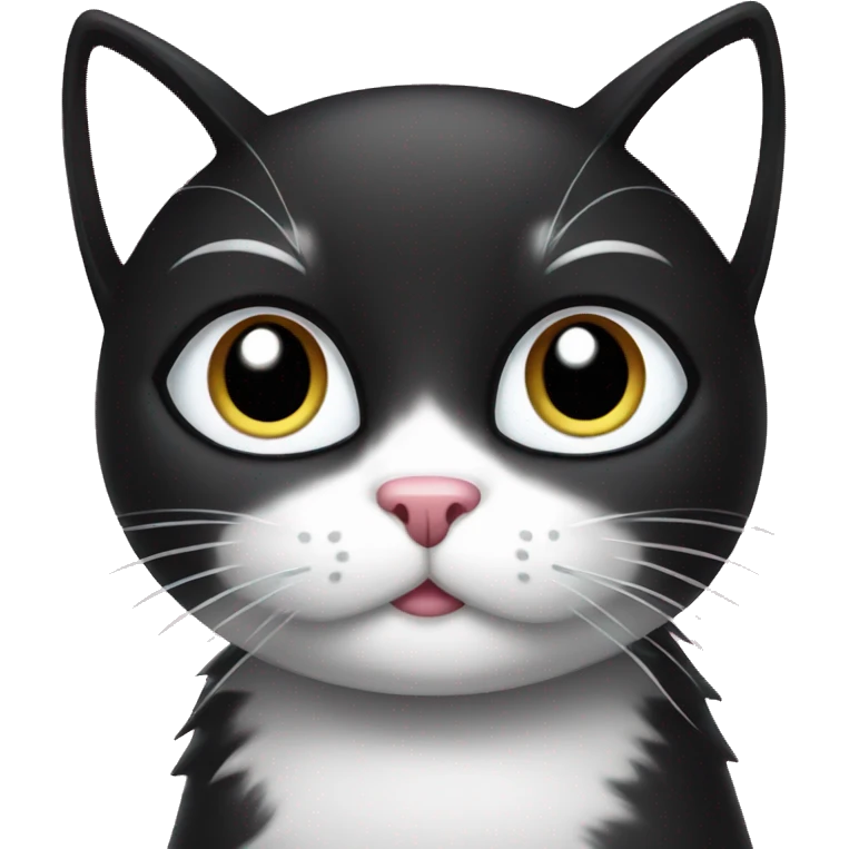 black cat with pink bow emoji