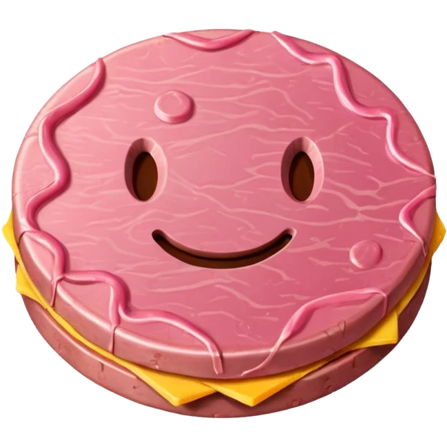 coin made of SPAM MEAT emoji