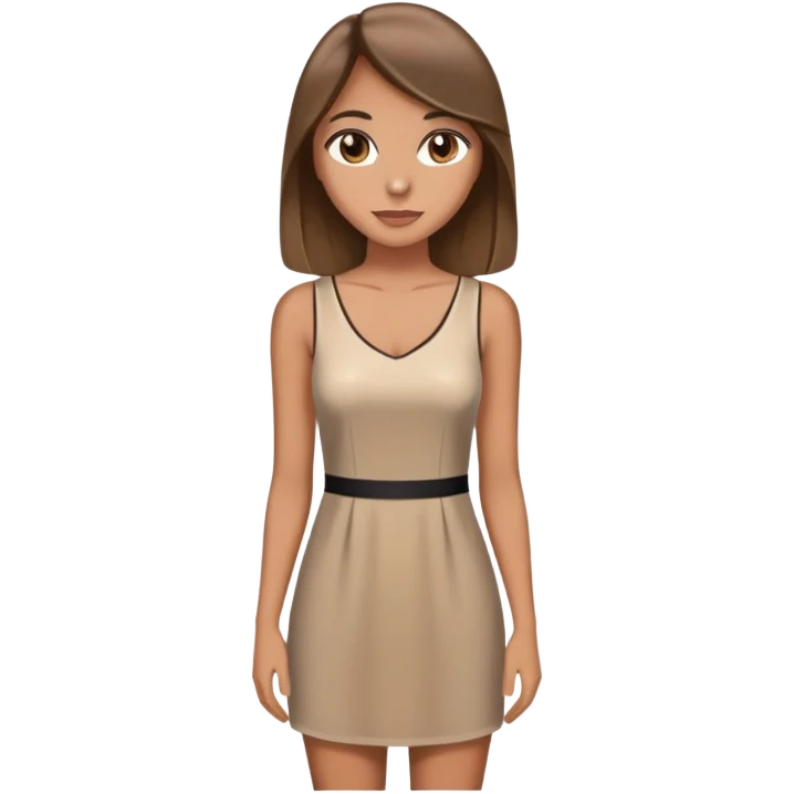 light brunette nightclub girl straight hair emoji