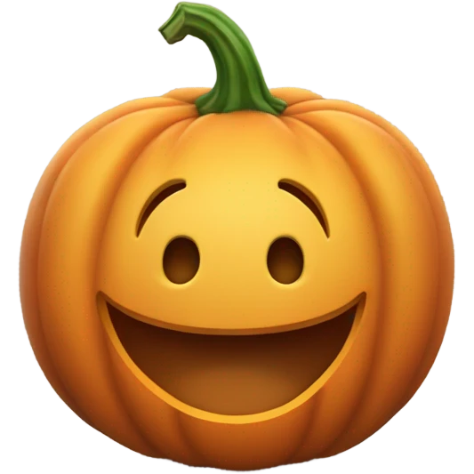 happy pumpkin with hands up emoji