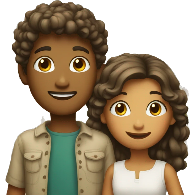 a girl and a boy in italy emoji
