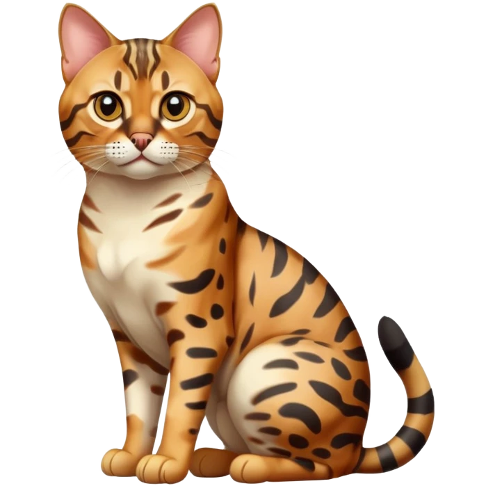 bengal cat full body sitting emoji