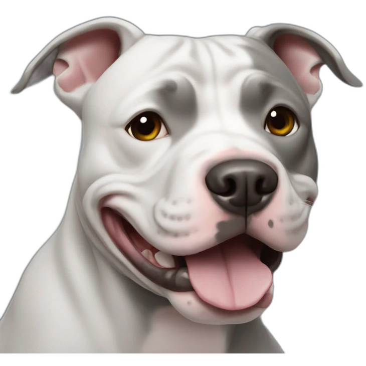 Pitbull-gris-feliz emoji