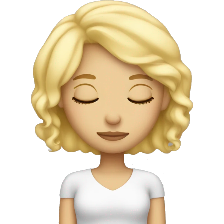 Blonde girl sleeping  emoji