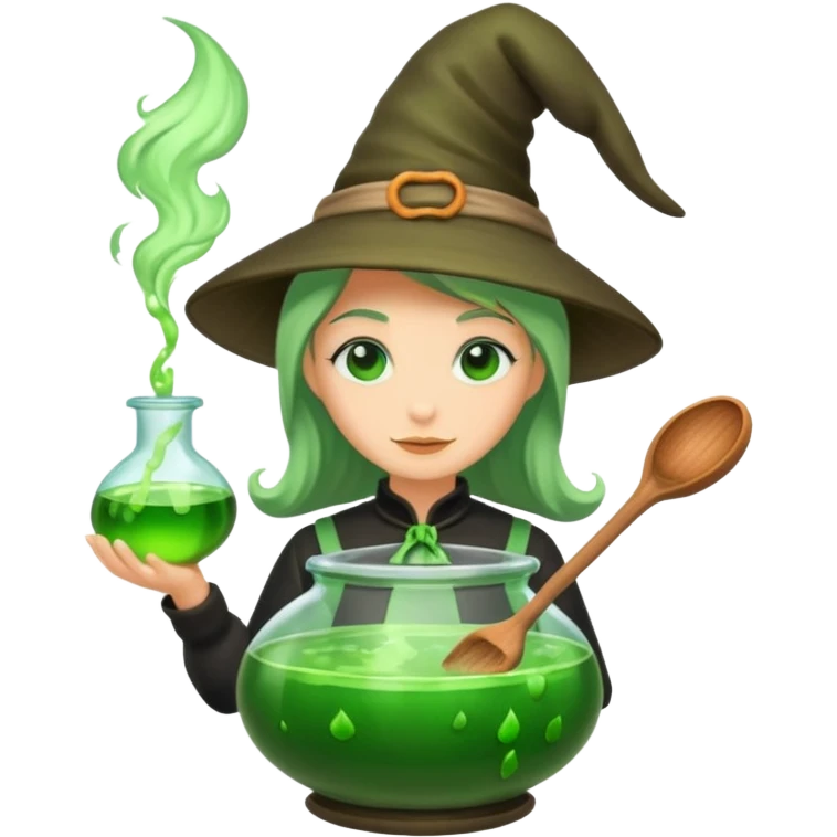 green witch cooking potion emoji