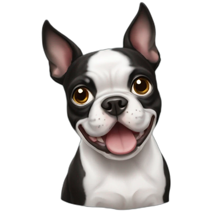 Boston terrier blep emoji