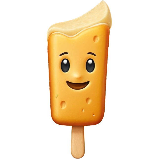 Create an emoji-style illustration of a tequeño, a traditional Venezuelan snack. It should look like a small, golden-brown, fried cheese stick with a smooth, slightly crispy exterior. Use simple shapes, clean lines, and vibrant colors to match modern emoji aesthetics emoji