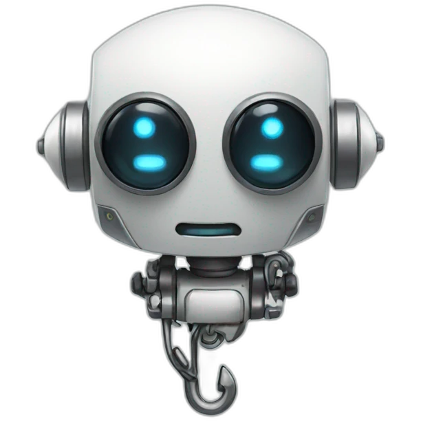 robot with a hook emoji