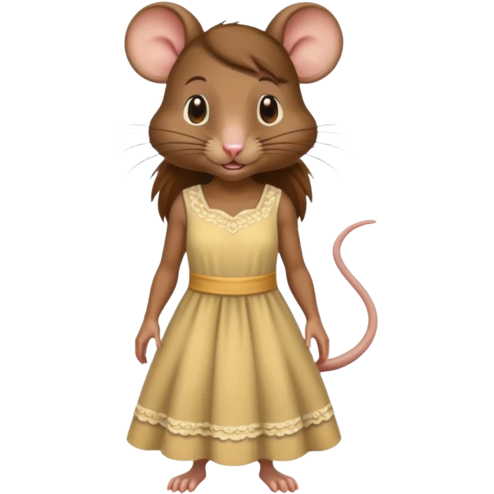 female rat with long hair emoji