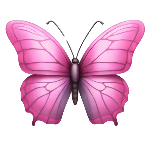 Pink chrome butterfly emoji