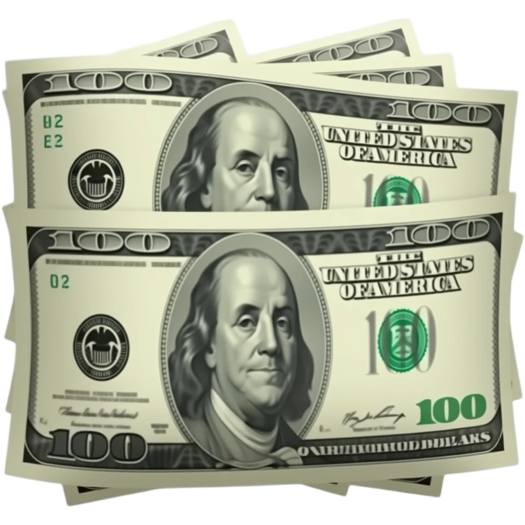 package that is open with dollar bills filling the package emoji