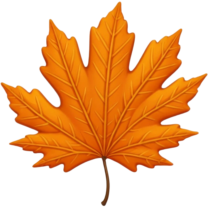 orange leave emoji