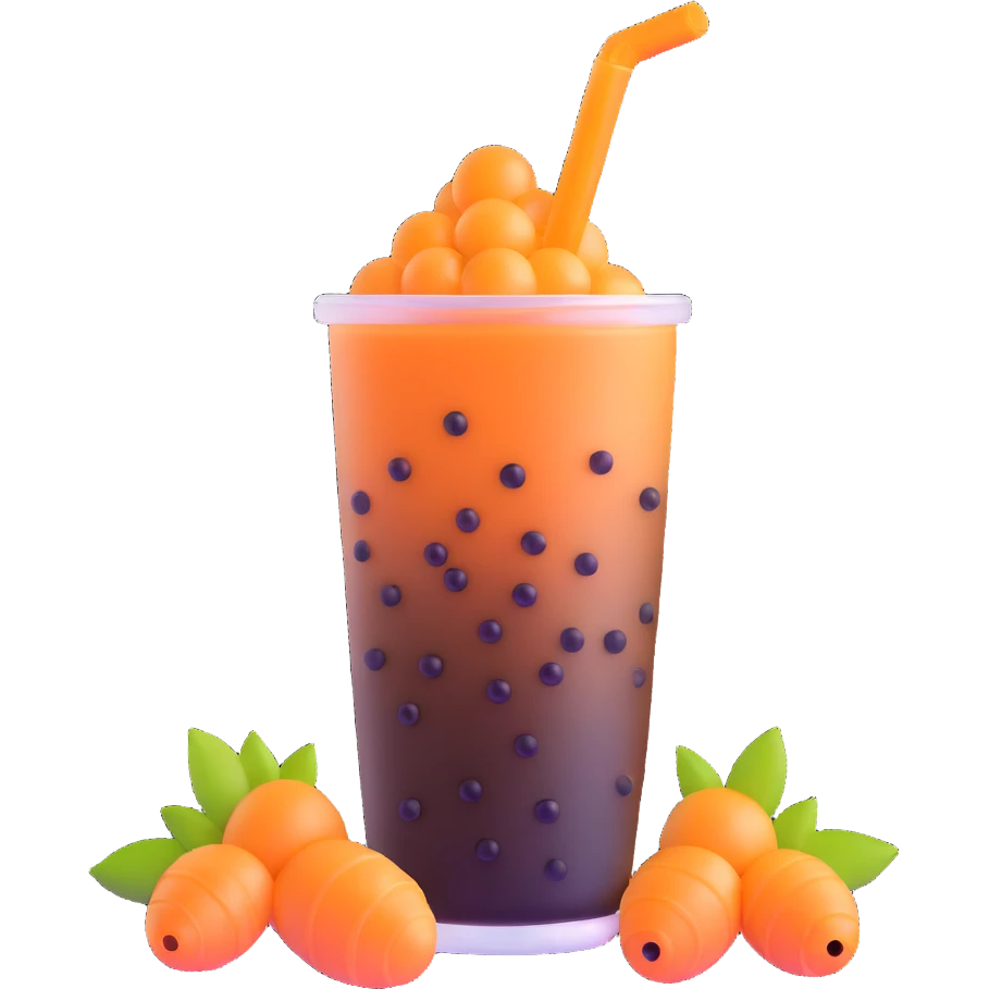 bubble tea with boba pearls emoji