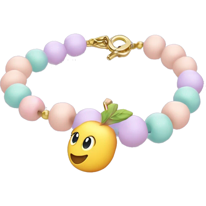 Pastel bracelet with ‘SWIFTIE’ in beads, Apple iOS emojis 💕🌸✨🎶🐍 emoji