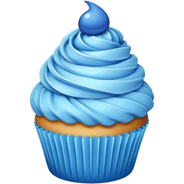 Blue cupcake emoji