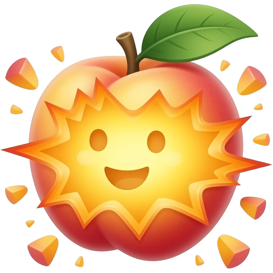 boom peach emoji