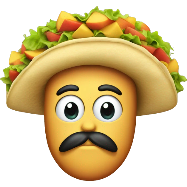 Taco peach emoji