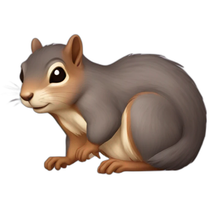 Sleep squirrel emoji