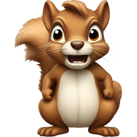 Angry squirrel emoji