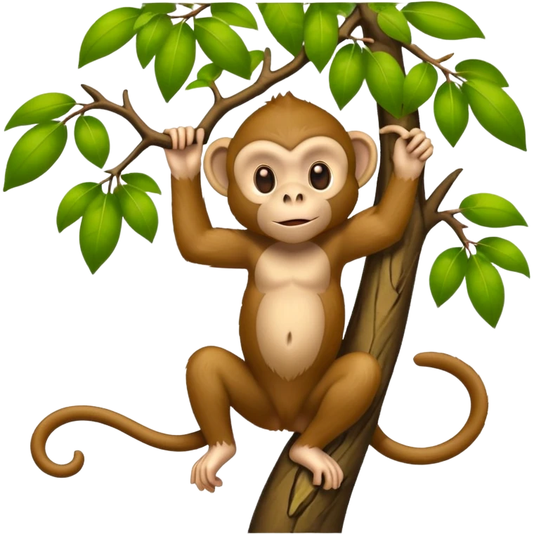 monkey climbing tree emoji
