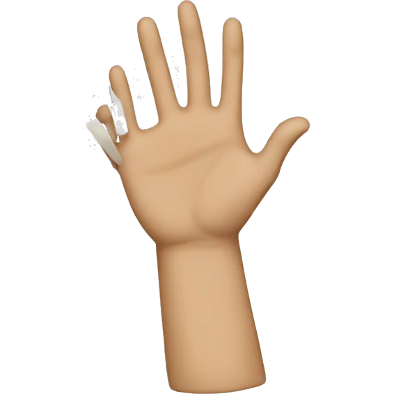 writing hand emoji