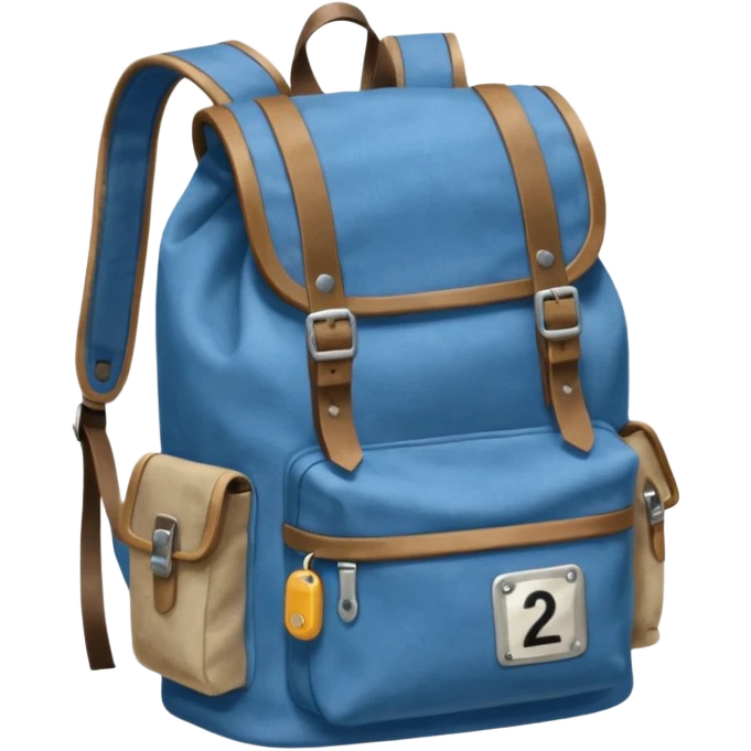 Blue backpack, Lost & Found Object. emoji