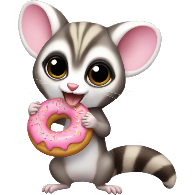 sugar glider holding donut emoji