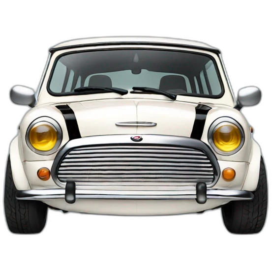 white classic mini cooper emoji