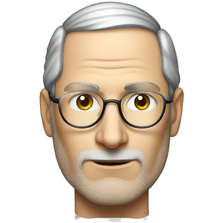 steve jobs with glass emoji