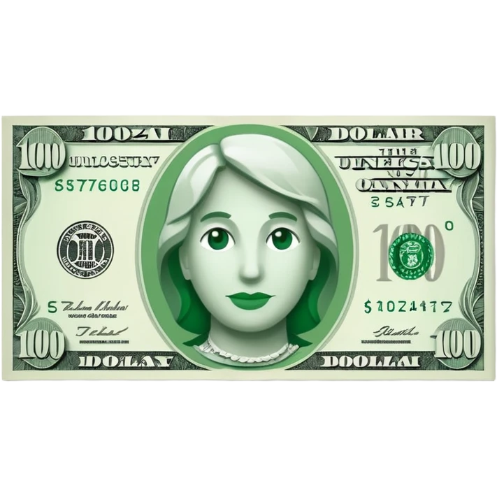 quiero un billete de 100 dolares emoji