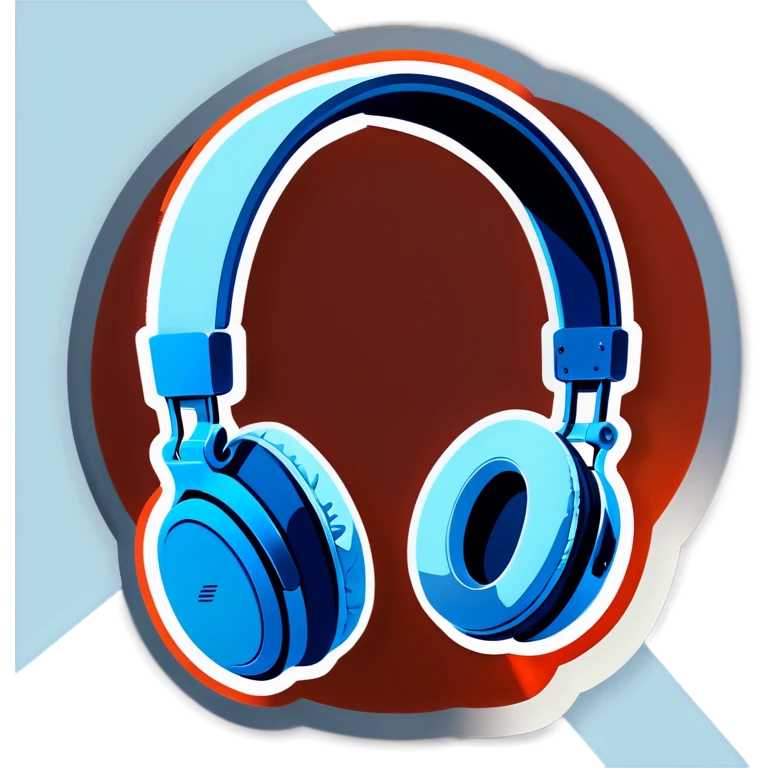 Pastel light blue headphones  emoji