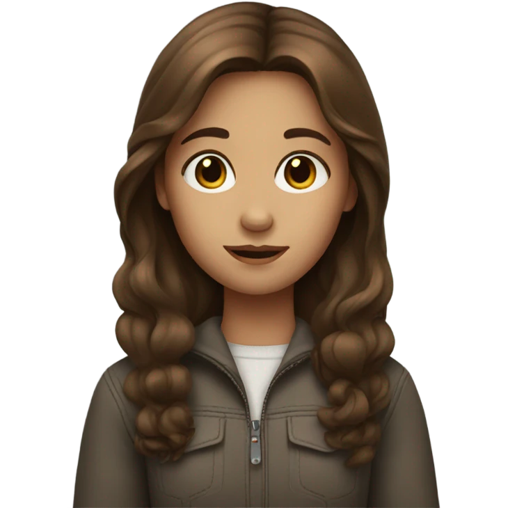 Brown hair white girl emoji