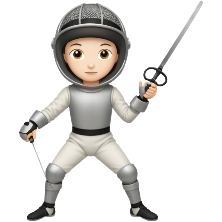 A person wearing fencing equipment from head to toe emoji