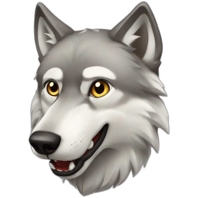 hungry wolf emoji