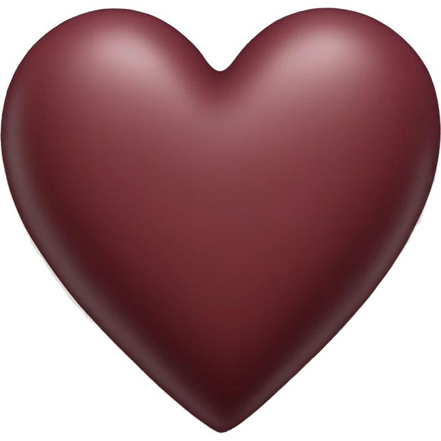 Maroon heart ios emoji