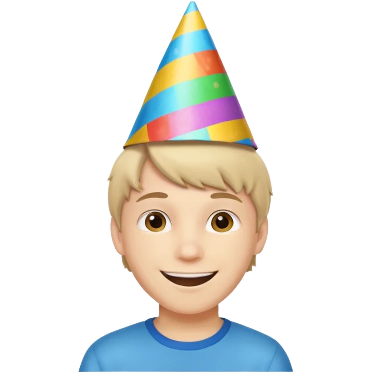 Teen boy celebrating emoji