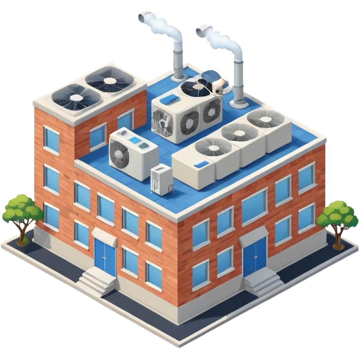 School rooftop isometric exterior  emoji