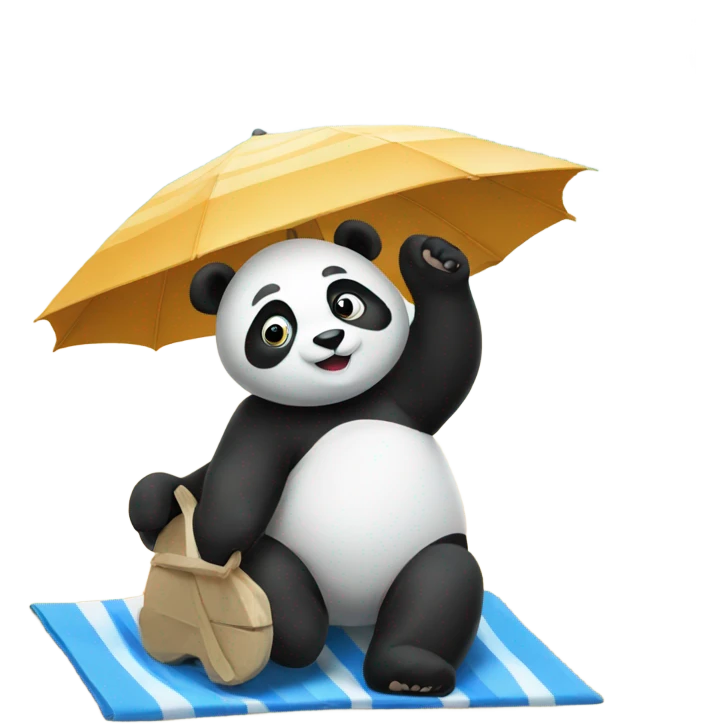 Panda on the beach emoji