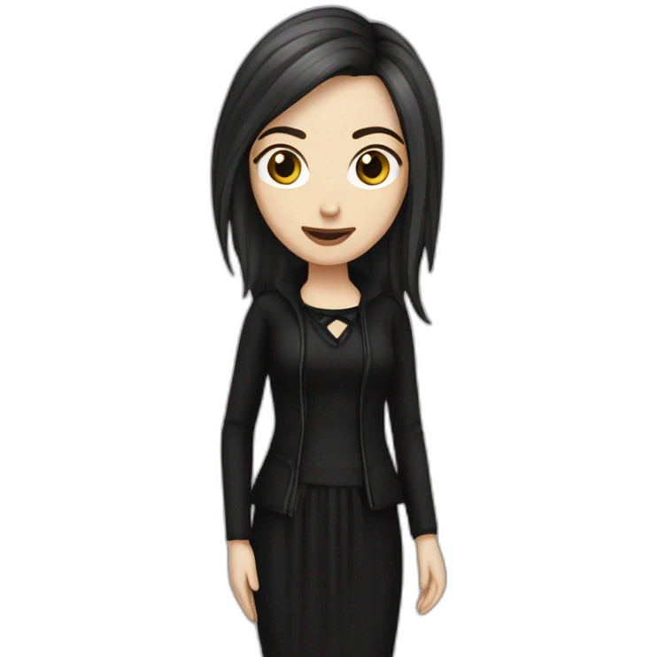 Caucasian-Mum-woman-goth-brown-hair-standing emoji