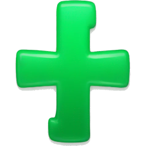 green plus emoji