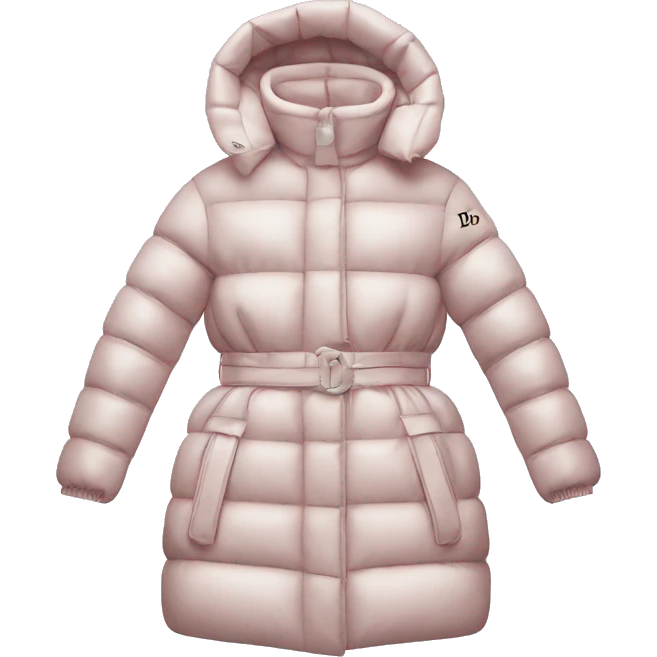 Dior puffer coat with logo emoji
