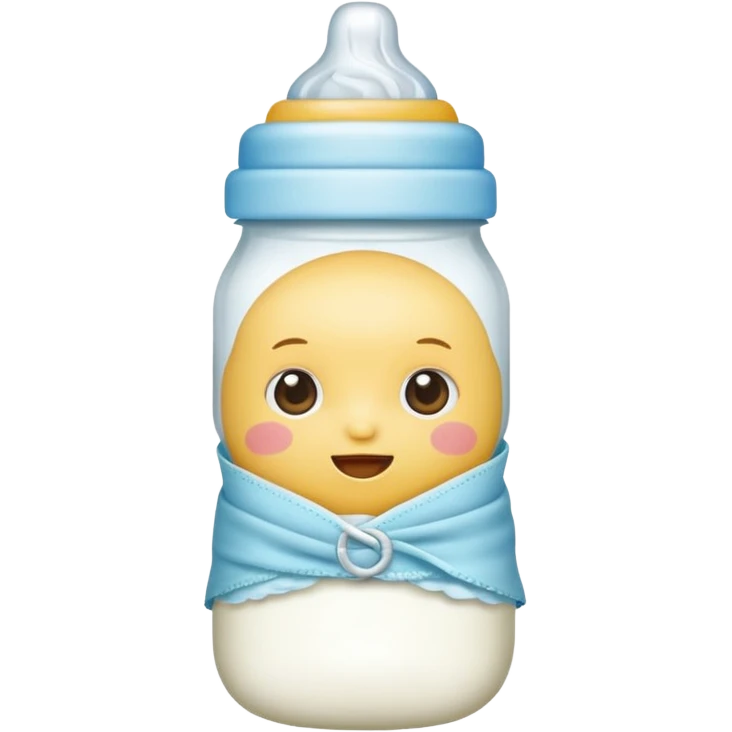 milk baby bottle and diaper emoji