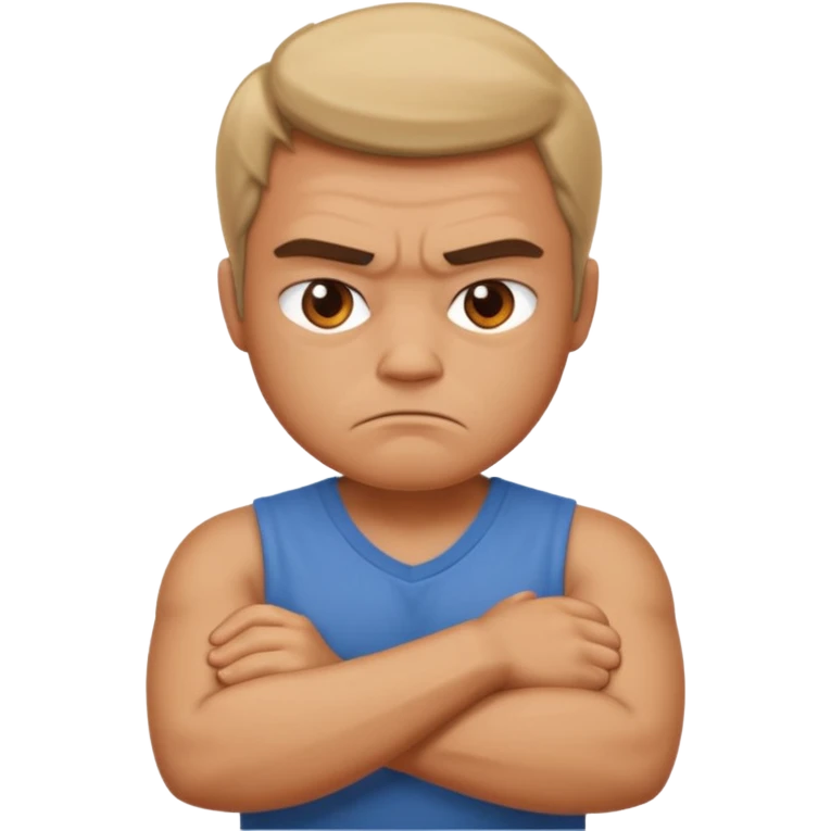 grumpy arms crossed emoji