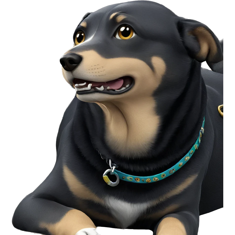 dog with collar focus emoji