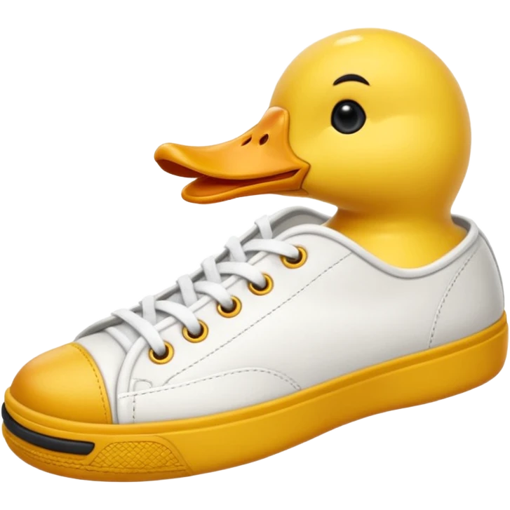 Un pato con tenis emoji
